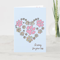 Pawprint Heart for Pet Loss 
