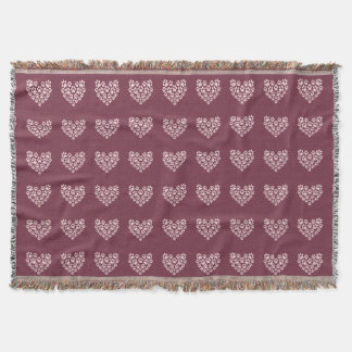 Pawprint Heart Throw Blanket