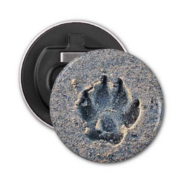 PAWPRINT IN THE SAND    BOTTLE OPENER (Front)