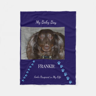 Pawprint Path Keepsake Fleece Blanket