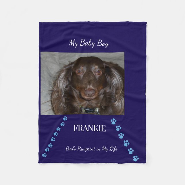  Pawprint Path Keepsake Fleece Blanket (Front)