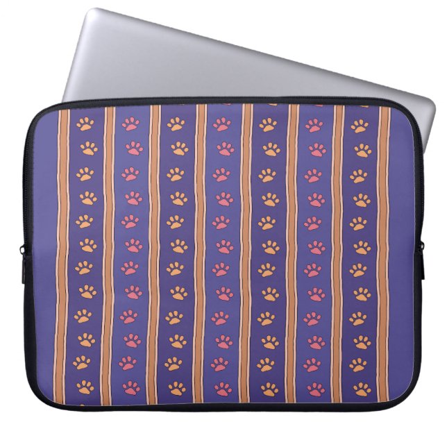 Pawprint Pattern Laptop Sleeve (Front)