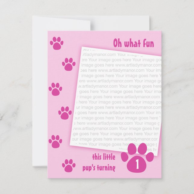 PawprintBlue_0071bc Invitation (Front)