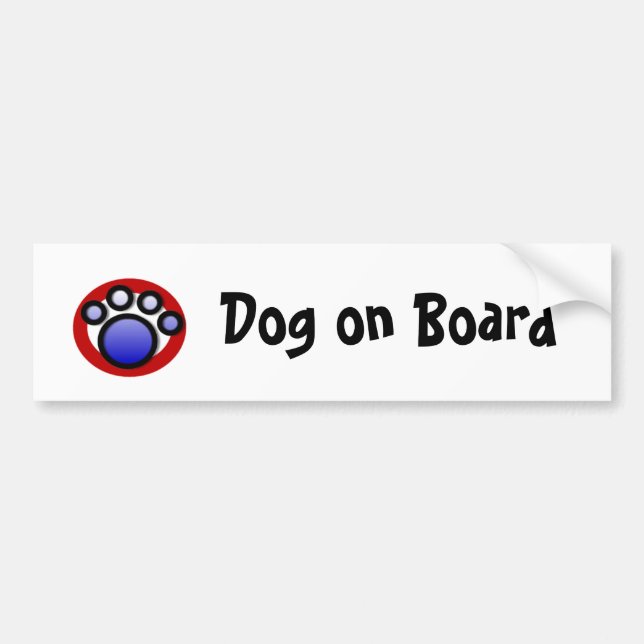 pawprintlogo, Dog on Board Bumper Sticker (Front)
