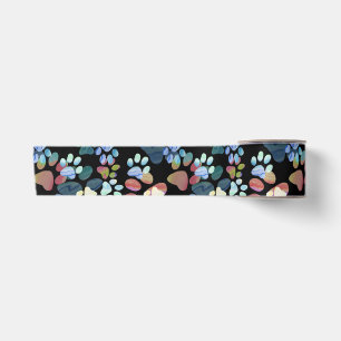 Pawprints Everywhere Satin Ribbon