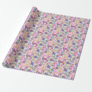 Pawprints on Pink Wrapping Paper