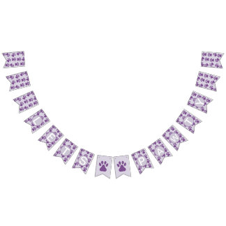 Pawprints Party Bunting Flags