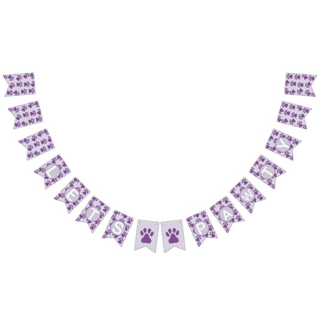 Pawprints Party Bunting Flags (All)
