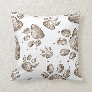 Pawprints Throw Pillow