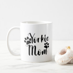 Pawprints Yorkie Mom Graphic Design Coffee Mug