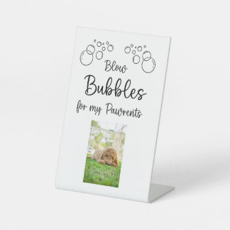 Pawrents Wedding Reception Send Off Pedestal Sign
