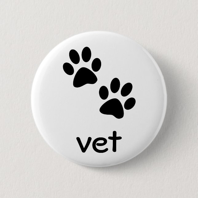 Paws 2 Inch Round Button (Front)