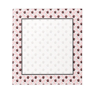 Paws and Bones Funny Design for Dog Lovers Notepad