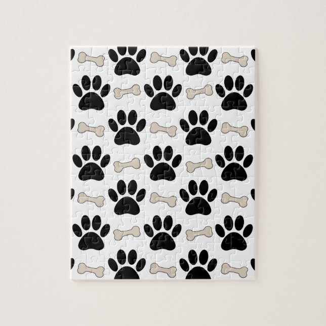 Paws And Bones Pattern Jigsaw Puzzle (Vertical)