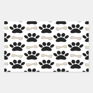 Paws And Bones Pattern Sticker