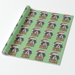 Paws and Claus - Christmas Bernese Dog Wrapping Paper