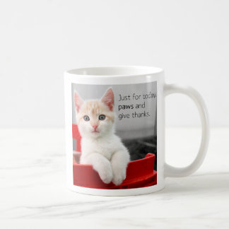 Paws and give thanks mug
