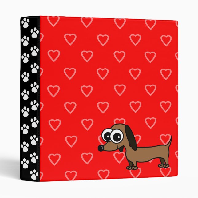 Paws and Hearts Dachshund Binder (Front/Spine)