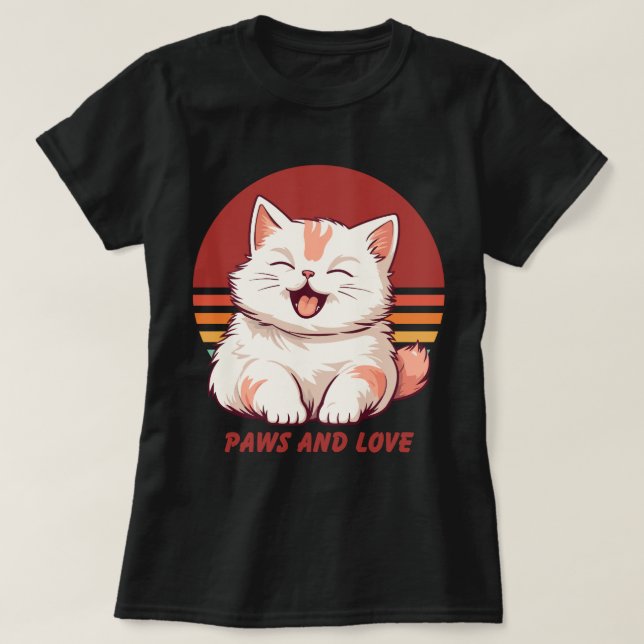 Paws And Love  T-Shirt (Design Front)
