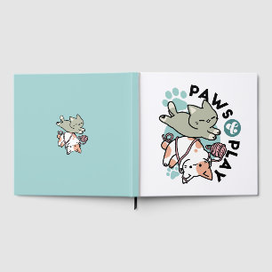 Paws and Play – Adorable Cat Illustration Guest Book