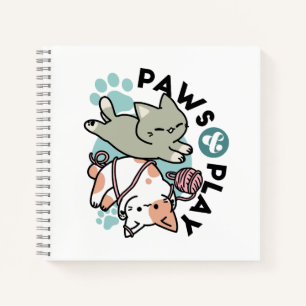 Paws and Play – Adorable Cat Illustration Notebook
