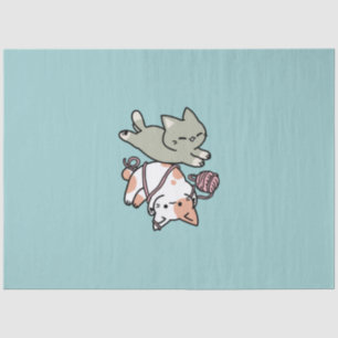 Paws and Play – Adorable Cat Illustration Tissue Paper