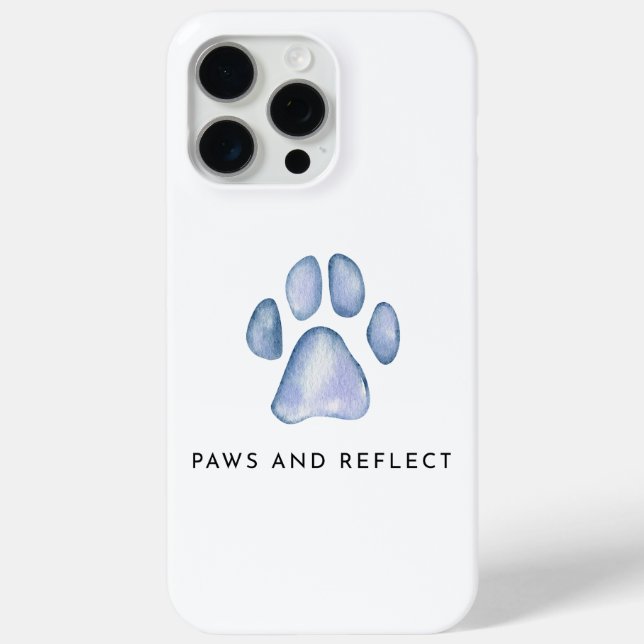 Paws and Reflect Cool Funny Pet Aesthetic  Case-Mate iPhone Case (Back)