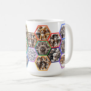 Paws and Whiskers Collage: A Symphony of Furry Fri Coffee Mug