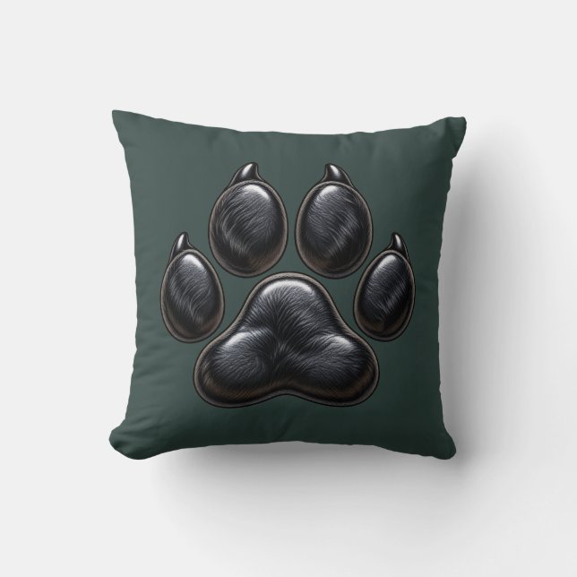 Paws Before Boots in the Sunset Throw Pillow (Front)