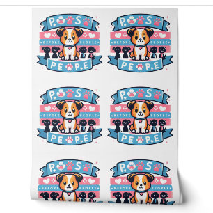 Paws Before People Cute Dog Lover Digital Art Wallpaper