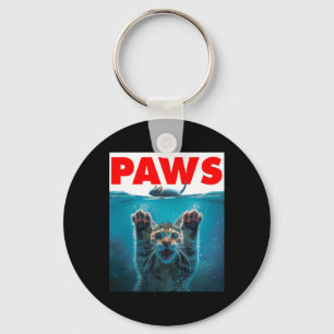 Paws Cat And Mouse Parody Humourous Kitten Chasing Keychain