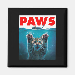 Paws Cat And Mouse Parody Humourous Kitten Chasing Magnet