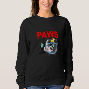Paws Cat And Yellow Rubber Duck Cute Kitten Parod Sweatshirt