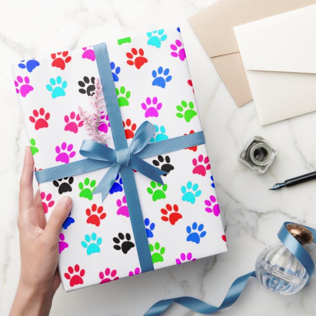 Paws Cat Lover Dog Lover Cat Mom Dog Mom Pet Lover Wrapping Paper (Gifting)