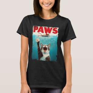 Paws Cat Mouse Parody Cat Shark Chasing Mouse Kitt T-Shirt