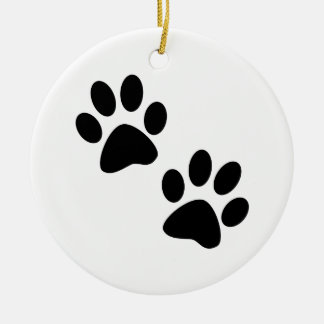 Paws Ceramic Ornament