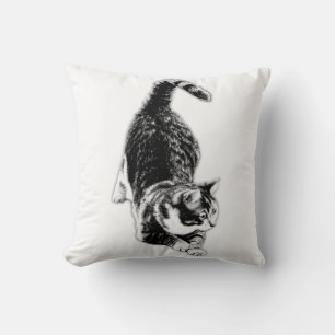 Paws, Claws & Quiet Drama Throw Pillow