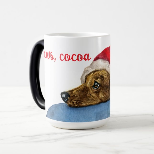 Paws, cocoa and joy! magic mug (Front Left)