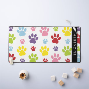 Paws Colorés, Motif Paw, Paws Chiens, Votre Nom