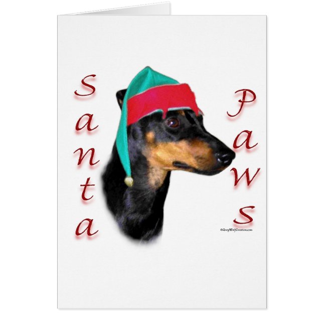 Paws de Manchester Terrier Père Noël (Devant)