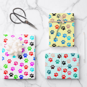 Paws Dog Lover Cat Lover Pet Lover Dog Mom Cat Mom Wrapping Paper Sheet