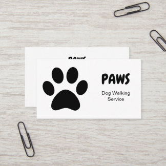 Paws Dog Walking  Business Card
