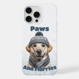Paws & Flurries - Winter Dog Design iPhone 15 Pro Max Case