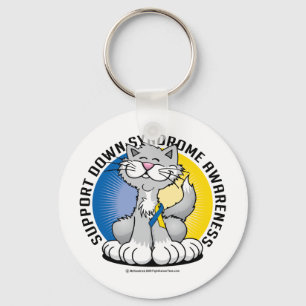 Paws for Down Syndrome Cat Keychain