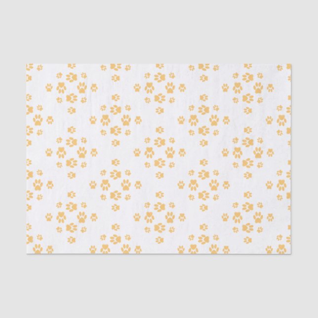 Paws-for-Giving Gift Wrap - Marigold/Multi Tissue Paper (Front)