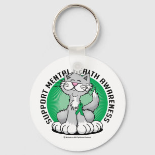 Paws for Mental Health Cat Keychain