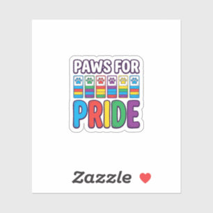 Paws for Pride Rainbow Paw Print Pet Lover Shirt_1