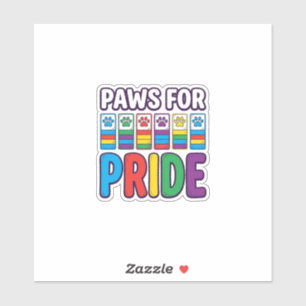 Paws for Pride Rainbow Paw Print Pet Lover Shirt_1