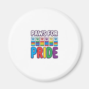 Paws for Pride Rainbow Paw Print Pet Lover Shirt_1 Magnet