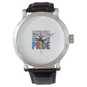 Paws for Pride Rainbow Paw Print Pet Lover Shirt_1 Watch